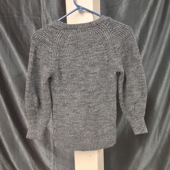 Gray V-Neck Women's Sweater - Picture 6 of 11